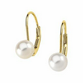 14K Yellow 6 mm Cultured Pearl Lever Back Earring